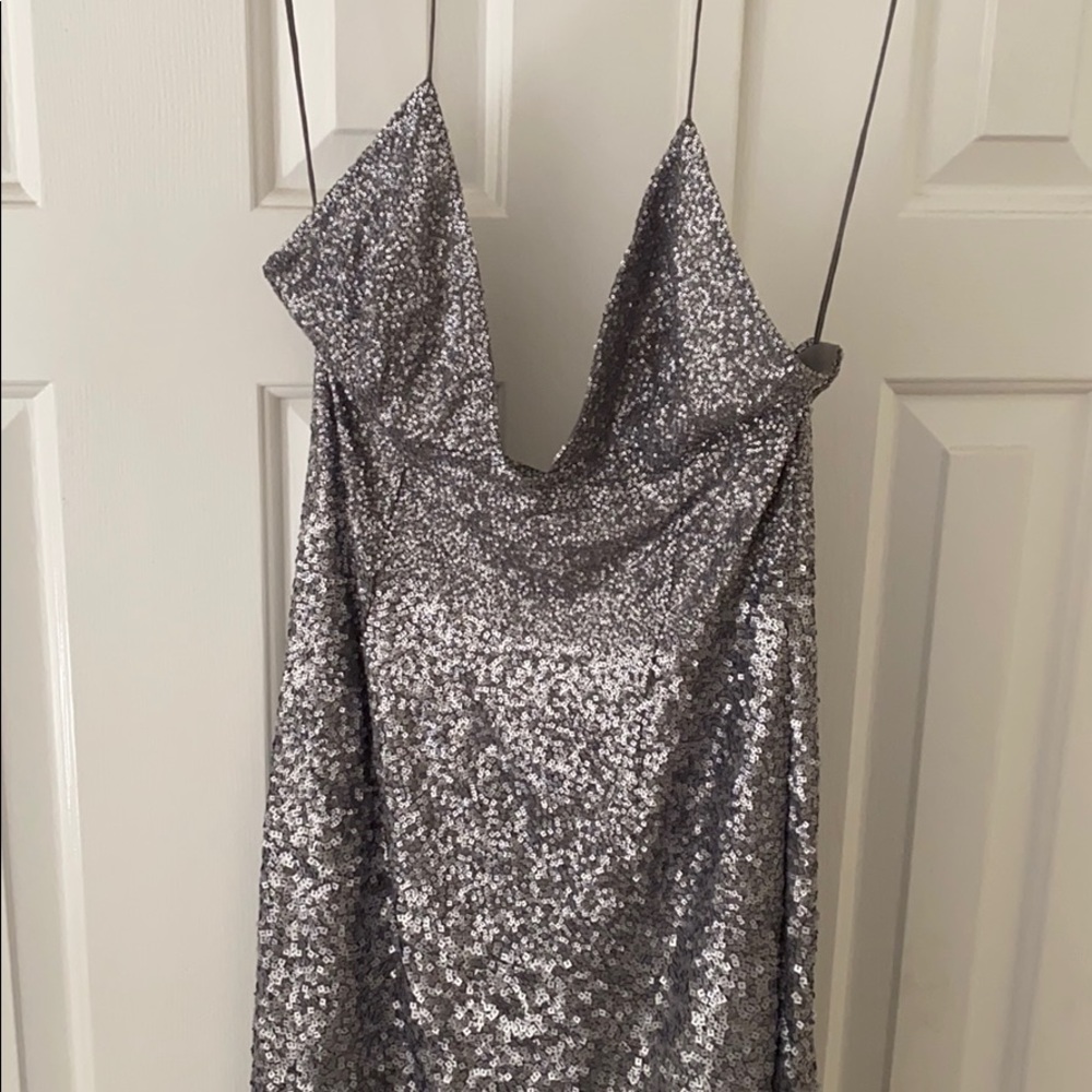 Sliver Beaded Dress